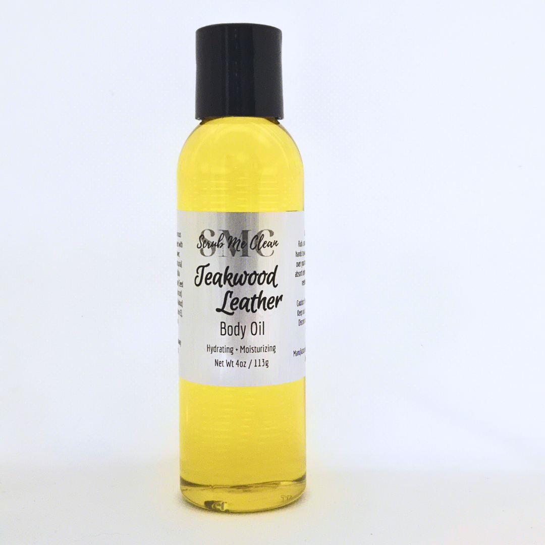 Teakwood Leather Body Oil 4oz